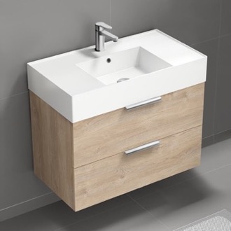 Bathroom Vanity Modern Bathroom Vanity, Wall Mounted, Single, 32